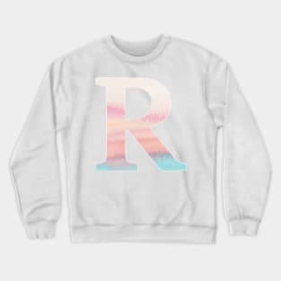 The Letter R Gradient Watercolor Crewneck Sweatshirt